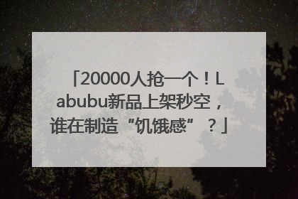 20000人抢一个！Labubu新品上架秒空，谁在制造“饥饿感”？
