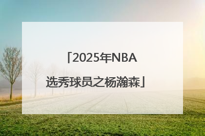 2025年NBA选秀球员之杨瀚森