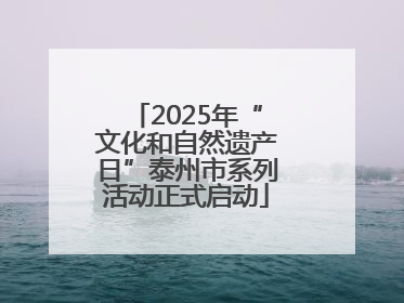 2025年“文化和自然遗产日”泰州市系列活动正式启动