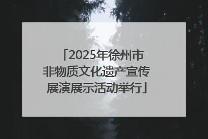 2025年徐州市非物质文化遗产宣传展演展示活动举行