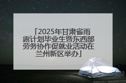 2025年甘肃省雨露计划毕业生暨东西部劳务协作促就业活动在兰州新区举办