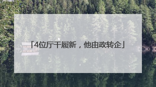 4位厅干履新，他由政转企