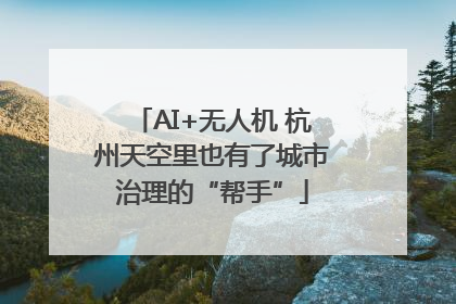 AI+无人机 杭州天空里也有了城市治理的“帮手”