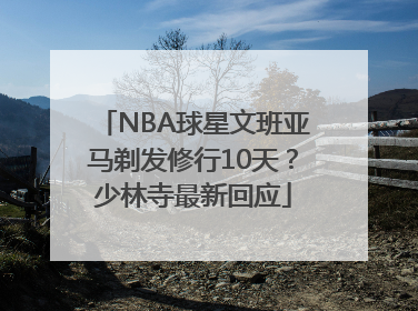 NBA球星文班亚马剃发修行10天？少林寺最新回应